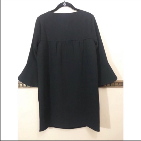 Madewell Bell Sleeve Dress Black NWOT Sz XS - Picture 3 of 7